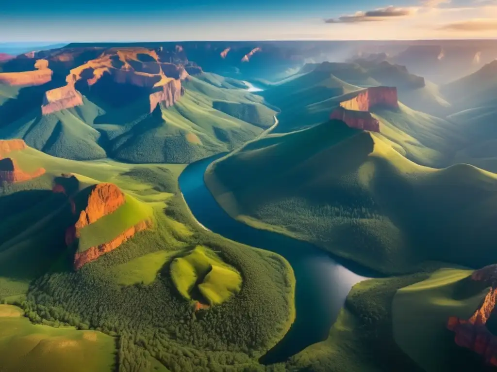 Paisaje remoto y cautivador captado por un dron: exploración segura en áreas peligrosas