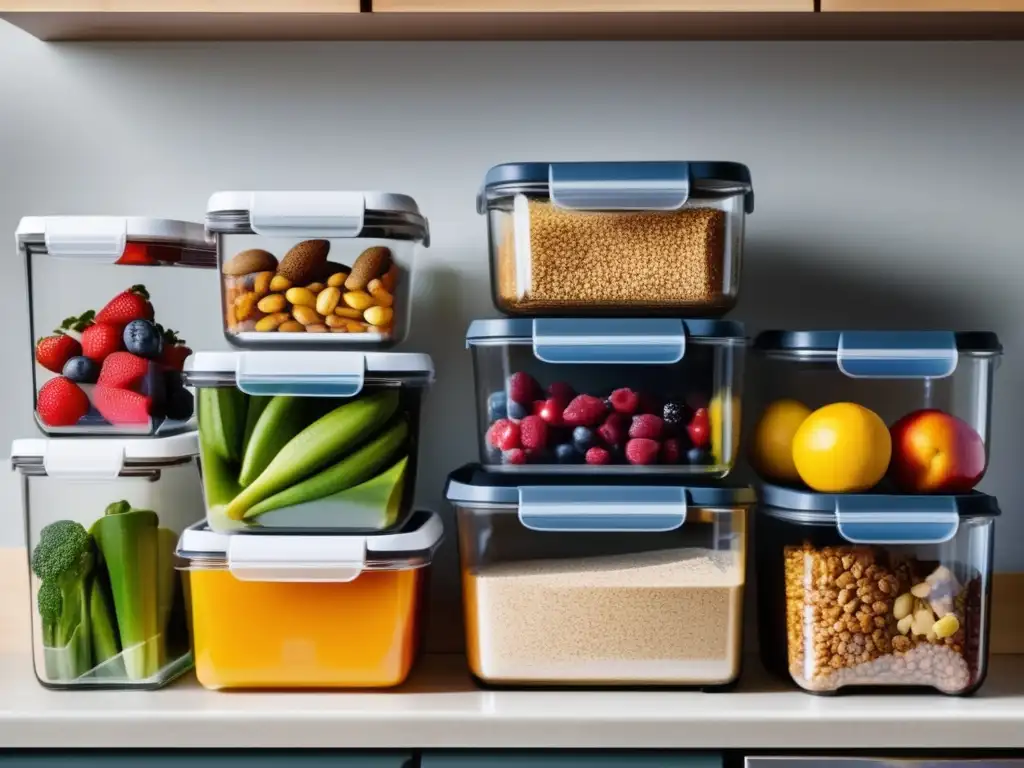 Consejos para conservar alimentos en emergencias: Cocina moderna con contenedores de almacenamiento de alimentos