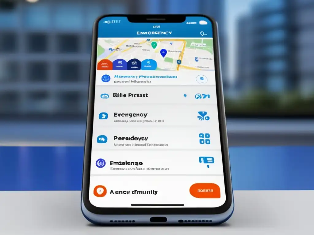 Aplicación móvil de emergencias: alertas en tiempo real, guías paso a paso, mapa de centros de emergencia y foro comunitario