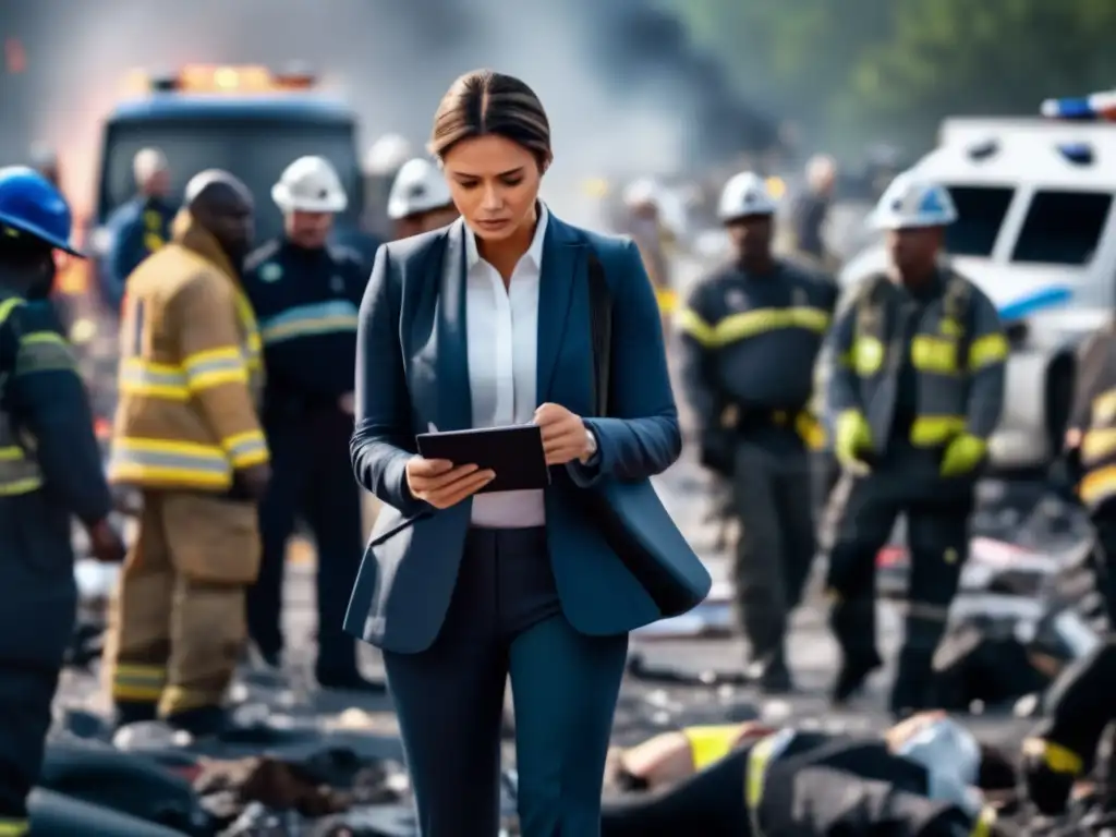 Imagen: Apoyo emocional a sobrevivientes en emergencia, resaltando manejo del duelo