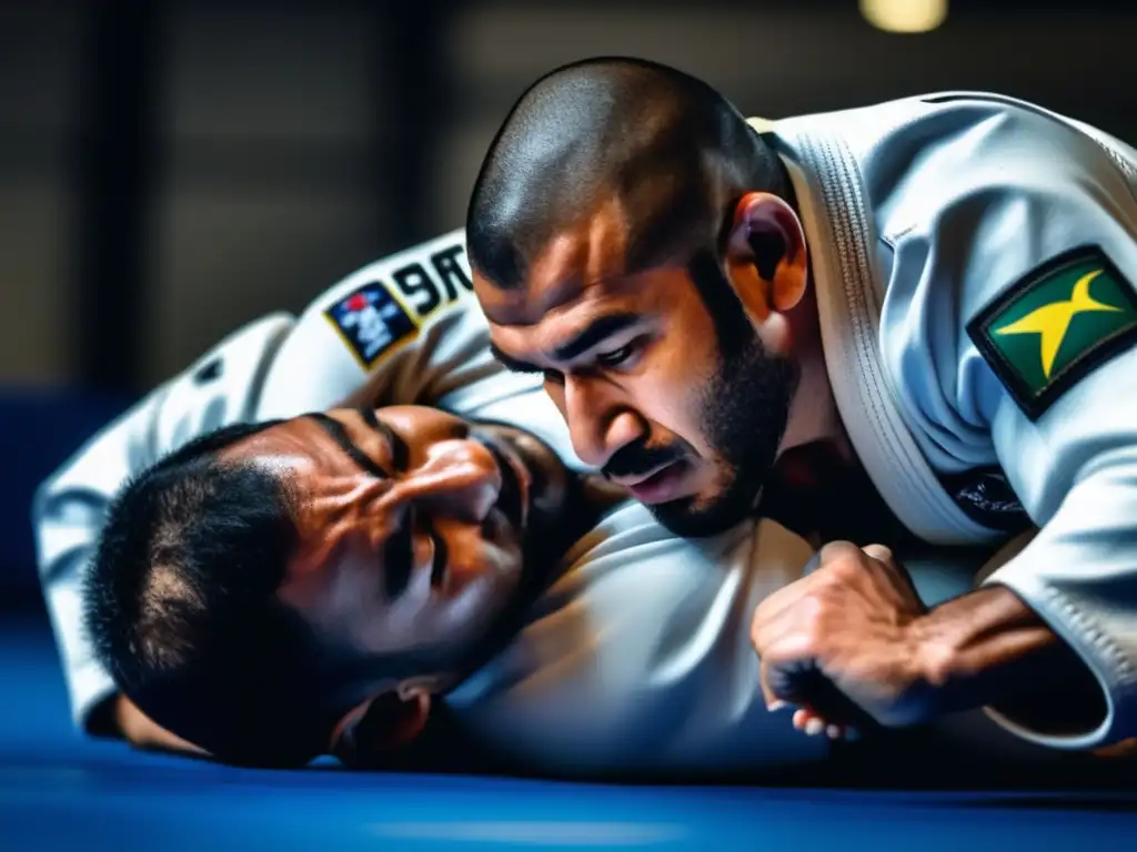 Practicante de JiuJitsu Brasileño ejecutando armbar con precisión - Importancia JiuJitsu Brasileño Defensa Personal