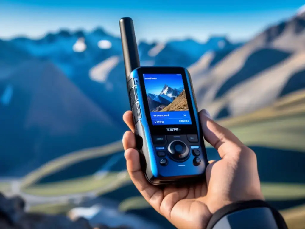 Radio satelital para aventuras Ventajas de tener una radio satelital en tu kit de supervivencia, persona emocionada con radio de alta calidad