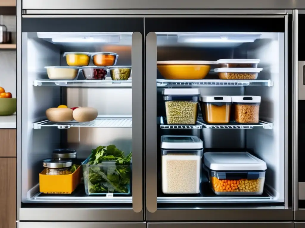 Consejos para conservar alimentos durante un apagón: cocina moderna con electrodomésticos de acero inoxidable y organización eficiente