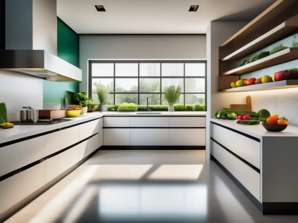 Cocina moderna con diseño limpio y elegante