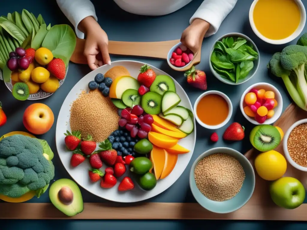 Beneficios de una alimentación equilibrada con alimentos frescos y coloridos