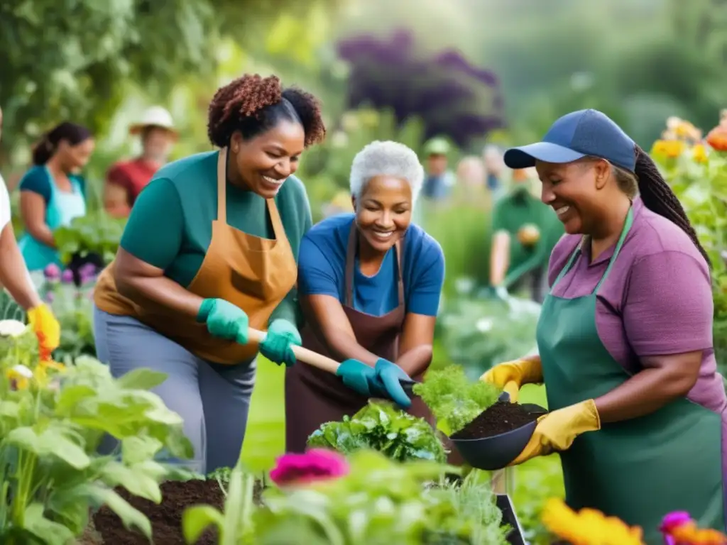 Unidos en jardín comunitario, diversidad y gestión de recursos en emergencias