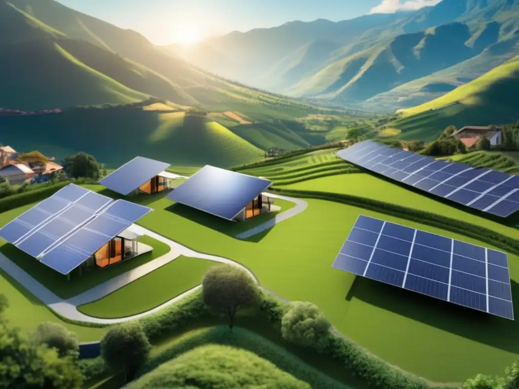 Beneficios de microgrid de energía renovable en comunidad sostenible