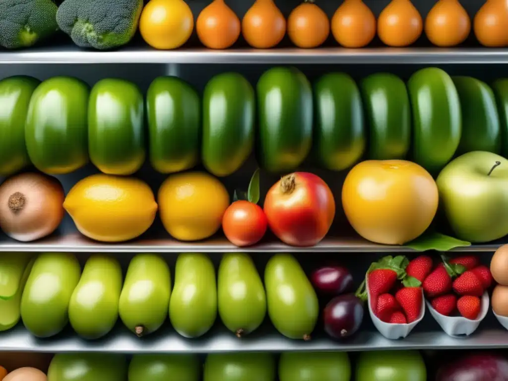 Consejos para conservar alimentos sin electricidad: Cocina rústica llena de frutas y verduras frescas en una hermosa naturaleza