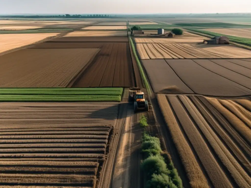 Impacto de desastres ambientales en comunidades rurales: paisaje rural devastado por desastre ambiental