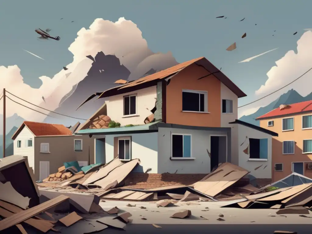 Desolación tras terremoto Escena de caos y devastación por terremoto: consejos de preparación para terremotos