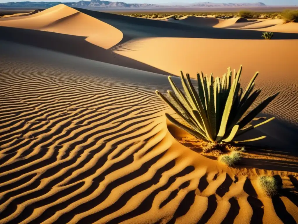 Guía supervivencia calor extremo preppers: Desierto ardiente, figura solitaria enfrentando desafíos