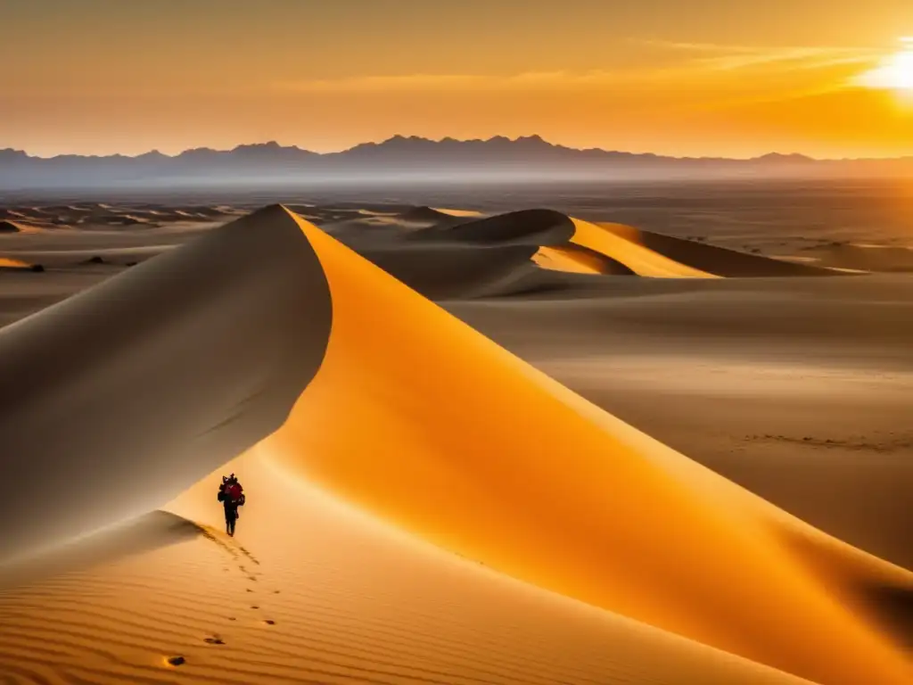 Paisaje desértico extenso con dunas y terreno árido