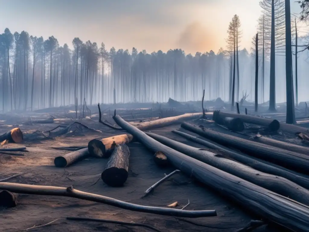 Impacto cambio climático: un bosque devastado por incendios y escasez de agua, pero con plantas resilientes