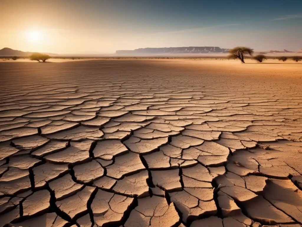 Paisaje desolado por sequía, amenaza supervivencia