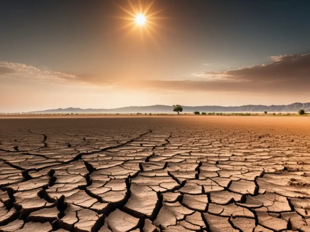 Paisaje rural afectado por sequía: Preparación para sequías y supervivencia