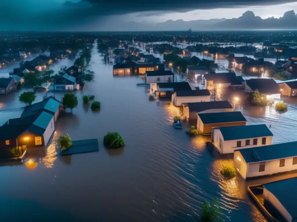 Preparativos para inundaciones y supervivencia en una ciudad devastada por una inundación