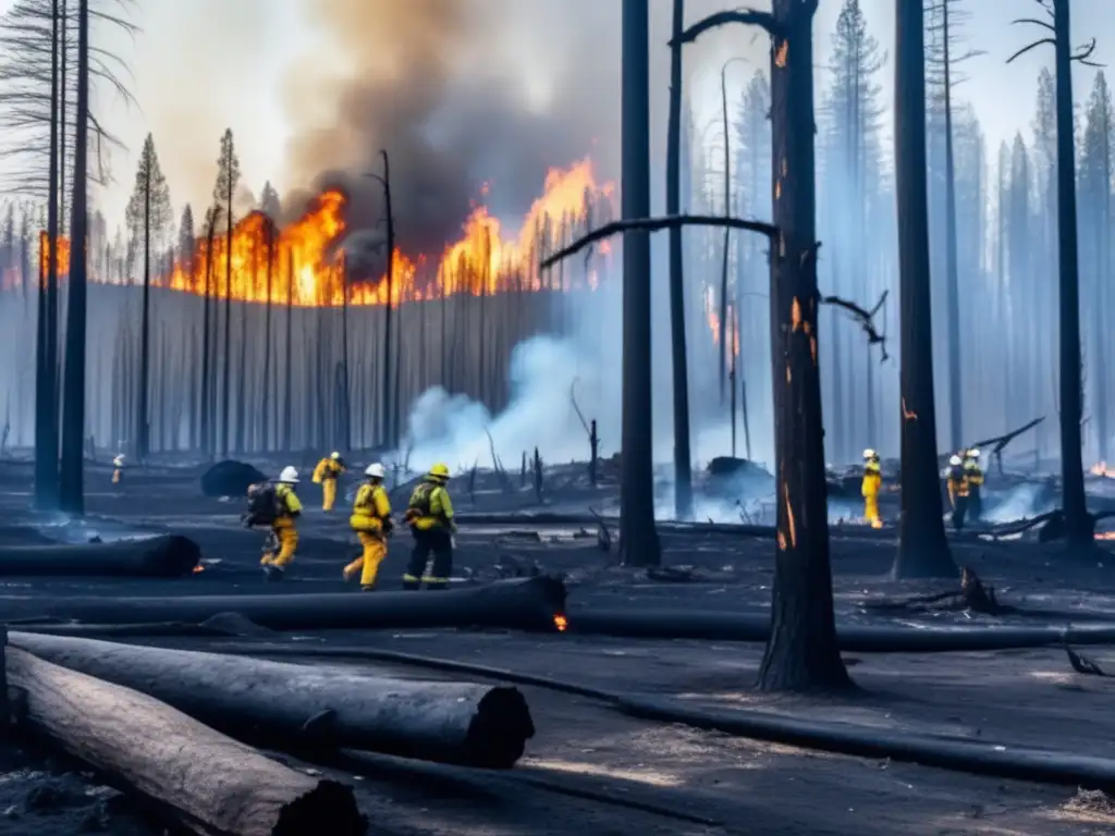 Paisaje carbonizado tras un incendio forestal - Guía de supervivencia en incendios forestales