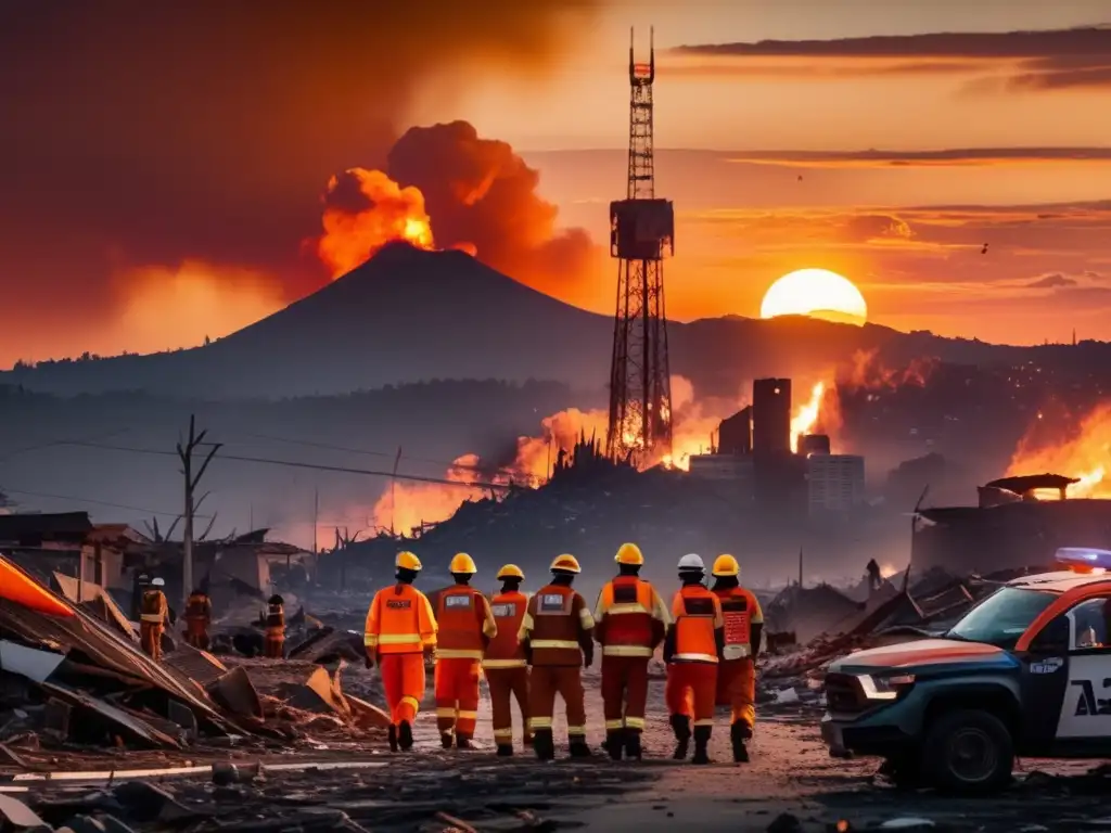 Importancia comunicación desastres naturales: Resiliencia y esperanza en imagen tras terremoto