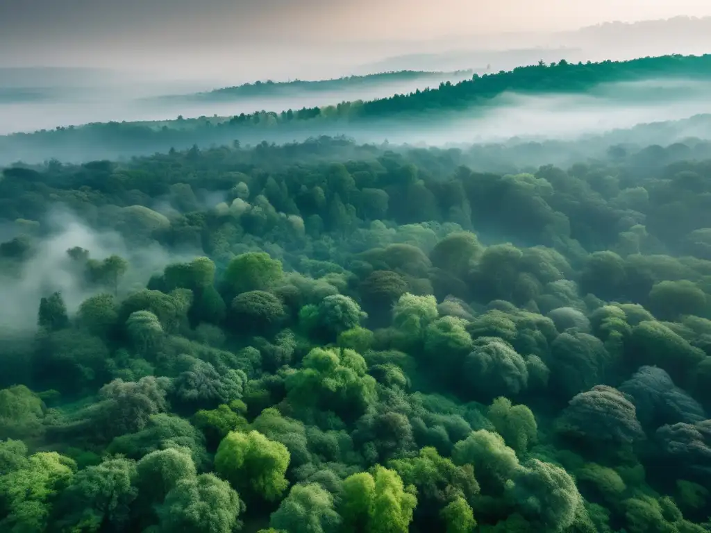 Impacto de la contaminación atmosférica: bosque destruido, animales enfermos y biodiversidad amenazada