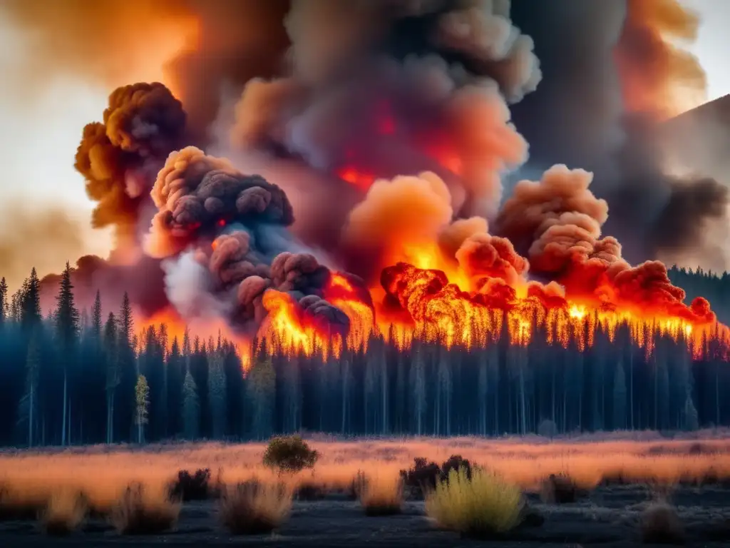 Imagen: Bosque en llamas, preparación para incendios forestales