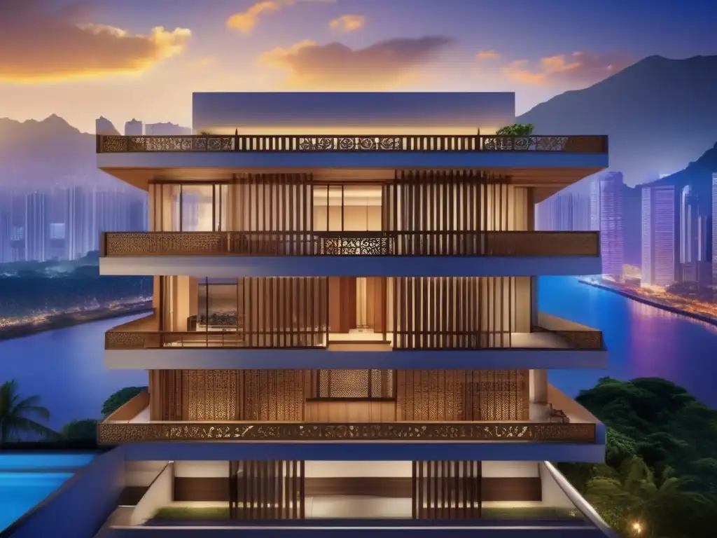 Construcción ancestral: edificio resiliente con detalles arquitectónicos y fusiones de tradición e innovación