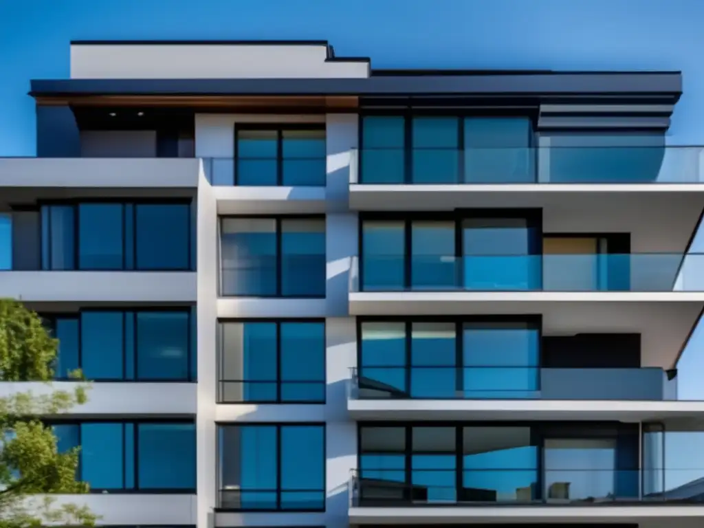 Edificio residencial moderno destacando su estructura, diseño y mantenimiento para fortificar viviendas