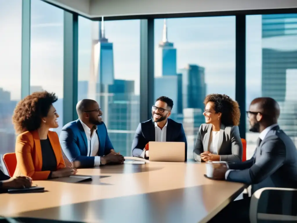 Emprendedores discutiendo estrategias de resiliencia financiera