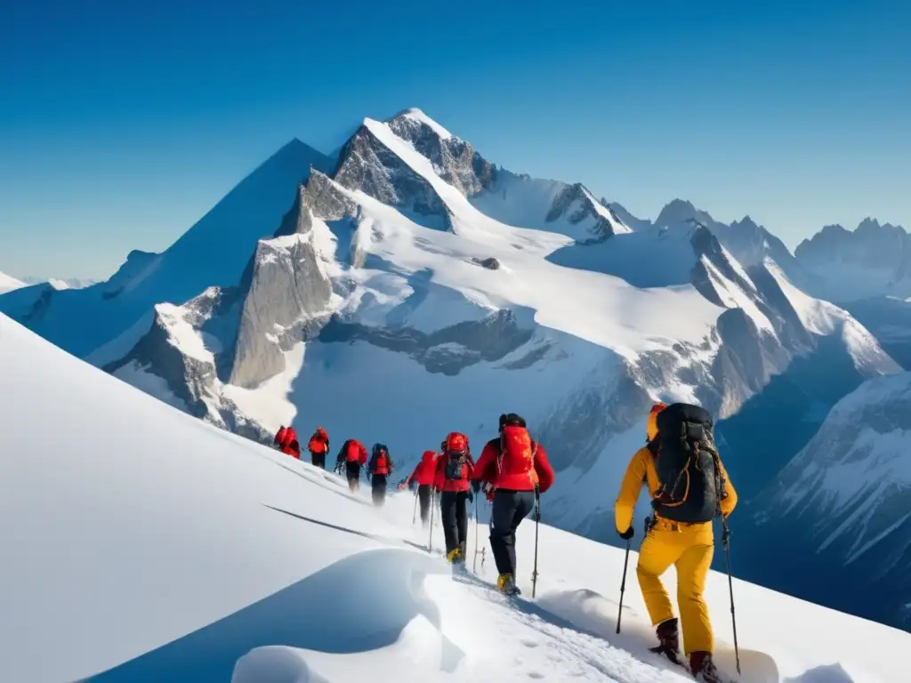 Preparación para avalanchas: consejos prácticos con montañeros entrenando en la nieve