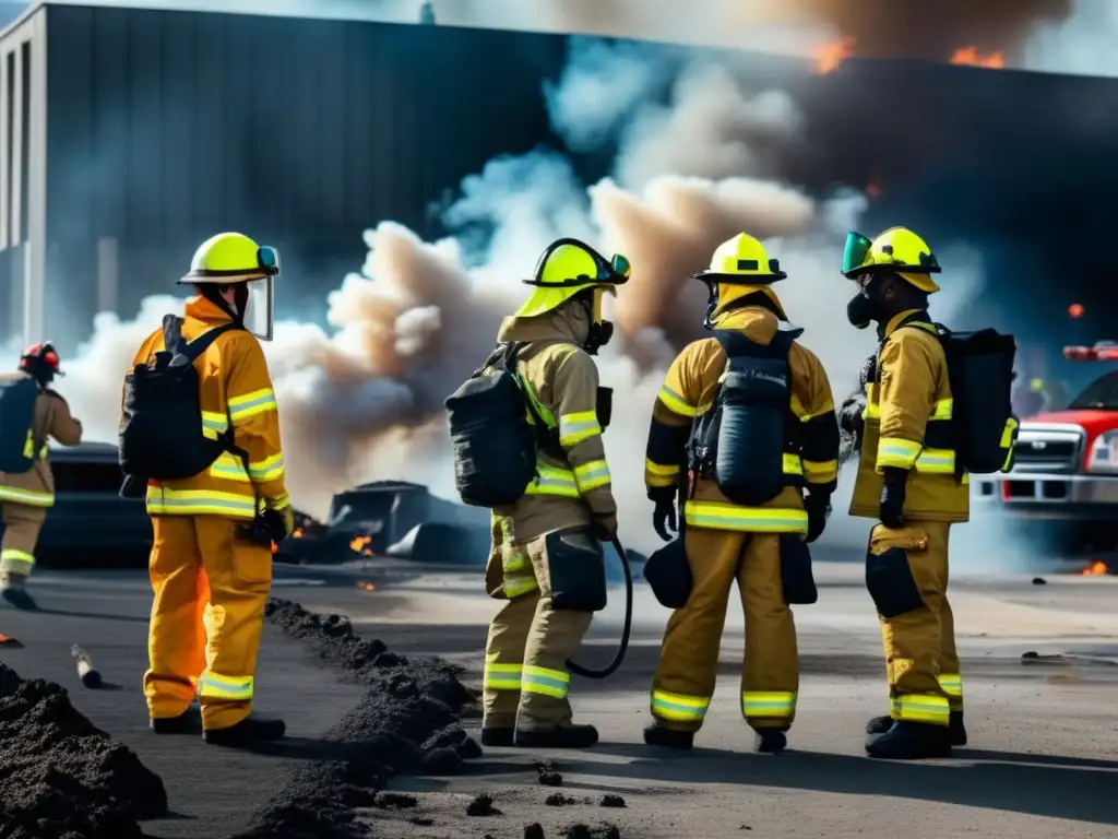 Profesionales de emergencias demostrando habilidades sociales en escenario caótico