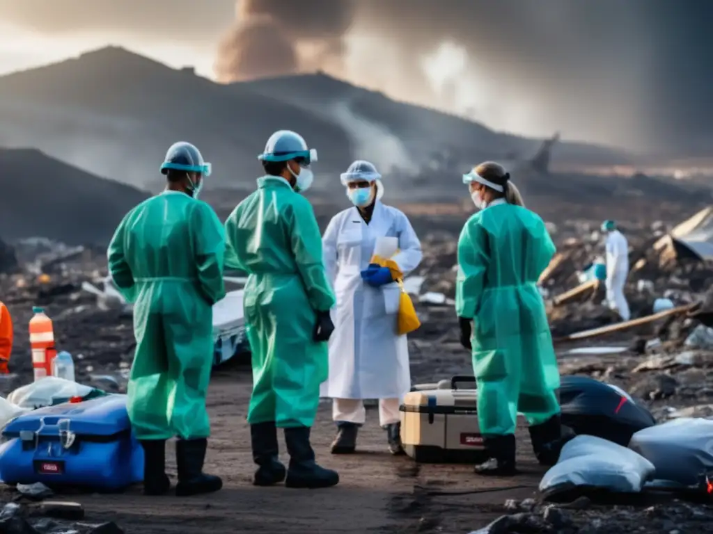 Equipo médico en acción ante desastres climáticos