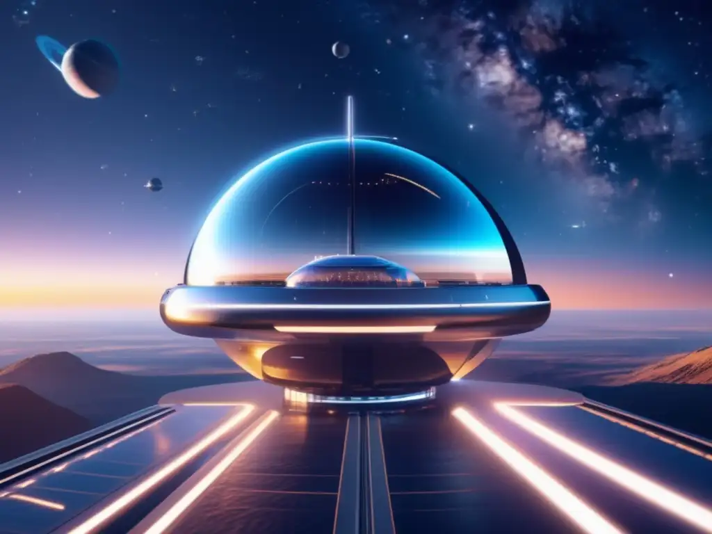 Estación espacial futurista en el espacio Space station flotante futurista: Preparacionismo en el espacio: Guía de supervivencia futurista