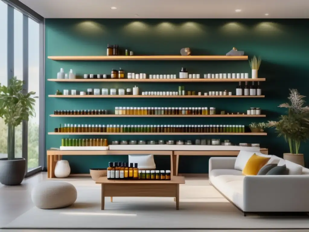 Estudio de aromaterapia moderno con beneficios de aceites esenciales en la supervivencia