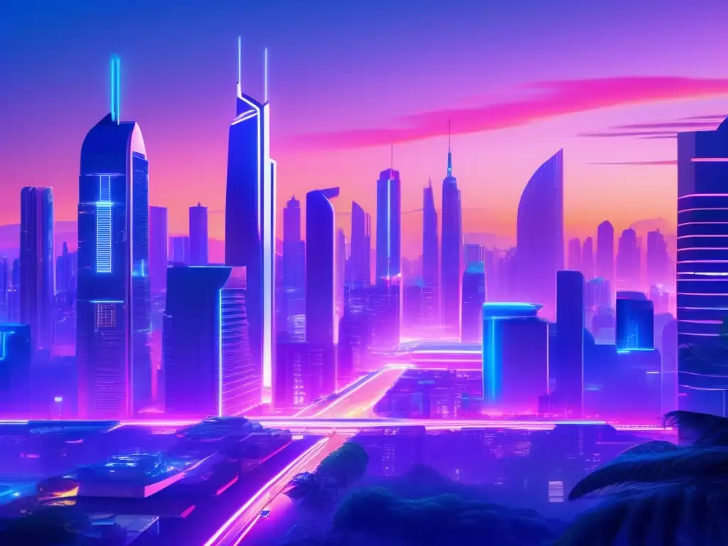 Futuro urbano con rascacielos y naturaleza: Preparación para colapso económico