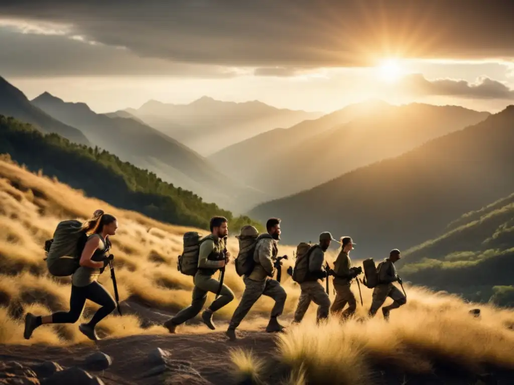 Preppers en entrenamiento físico para defensa personal