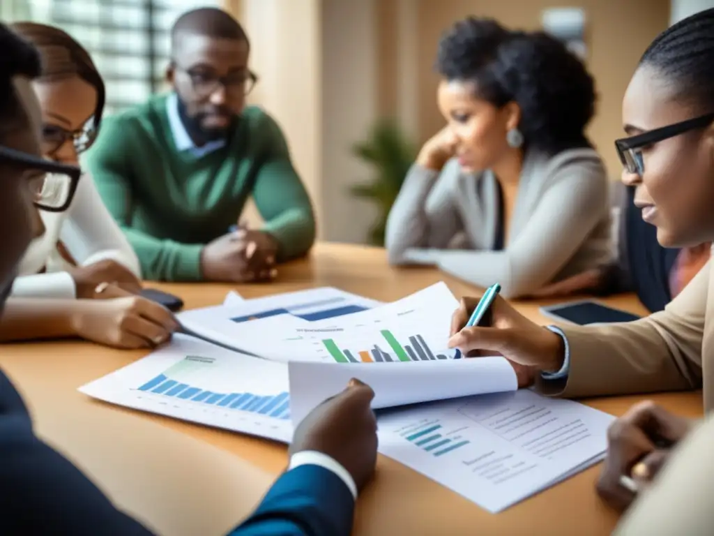 Grupo diverso en educación financiera y preparación para colapso económico