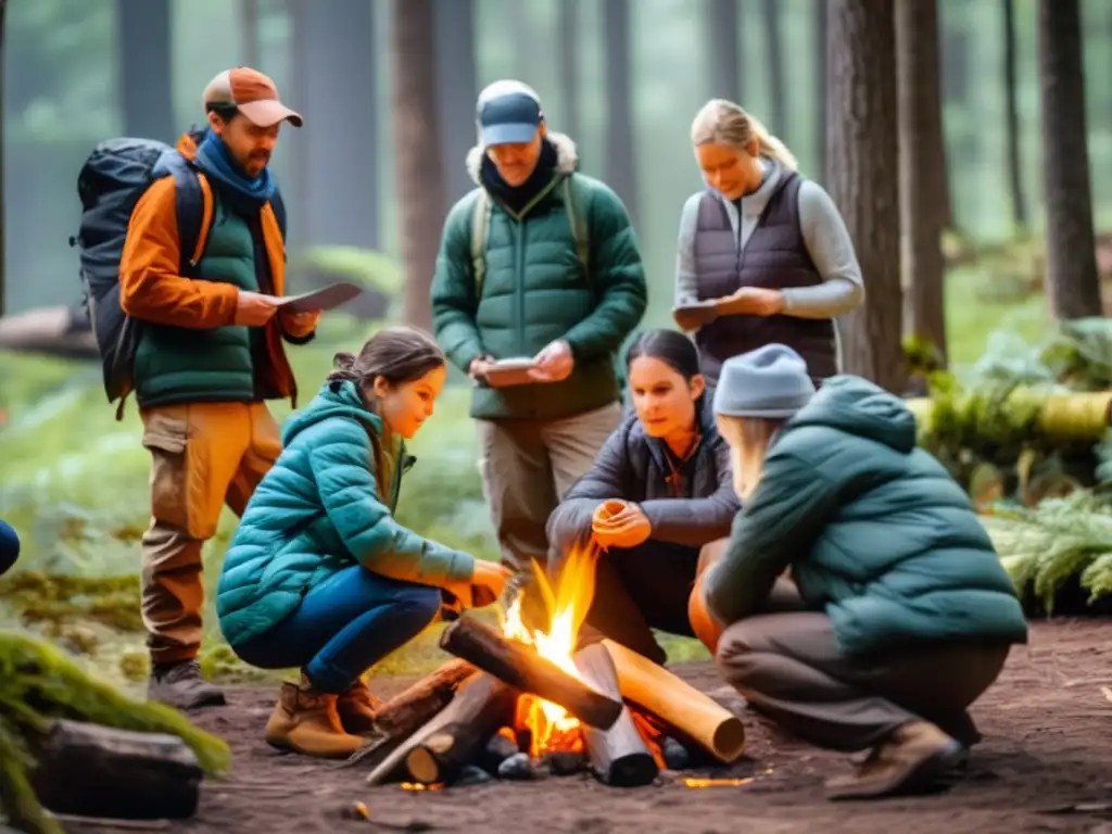 Beneficios eventos preparación novatos: Supervivencia, aprendizaje, comunidad y preparación en campamento con diversidad de participantes