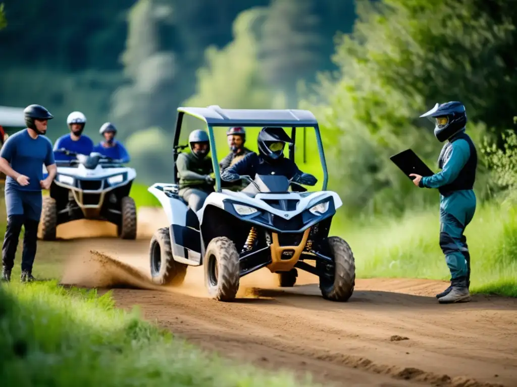 Grupo en entrenamiento con ATV, destacando ventajas en preparación y uso de equipo de protección