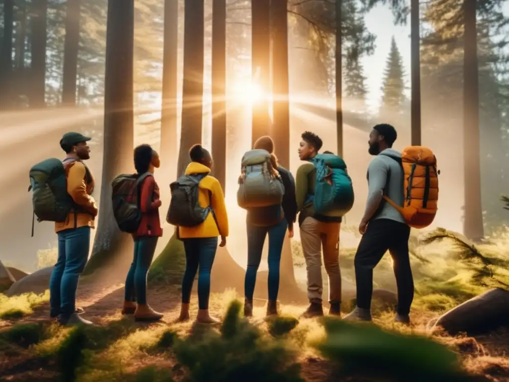 Grupo de preparación al aire libre con diversidad y trabajo en equipo