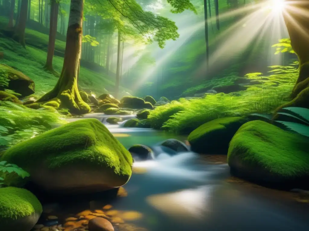 Imagen: Majestuoso bosque con cascada y montañas - Métodos de filtrado de agua para supervivencia