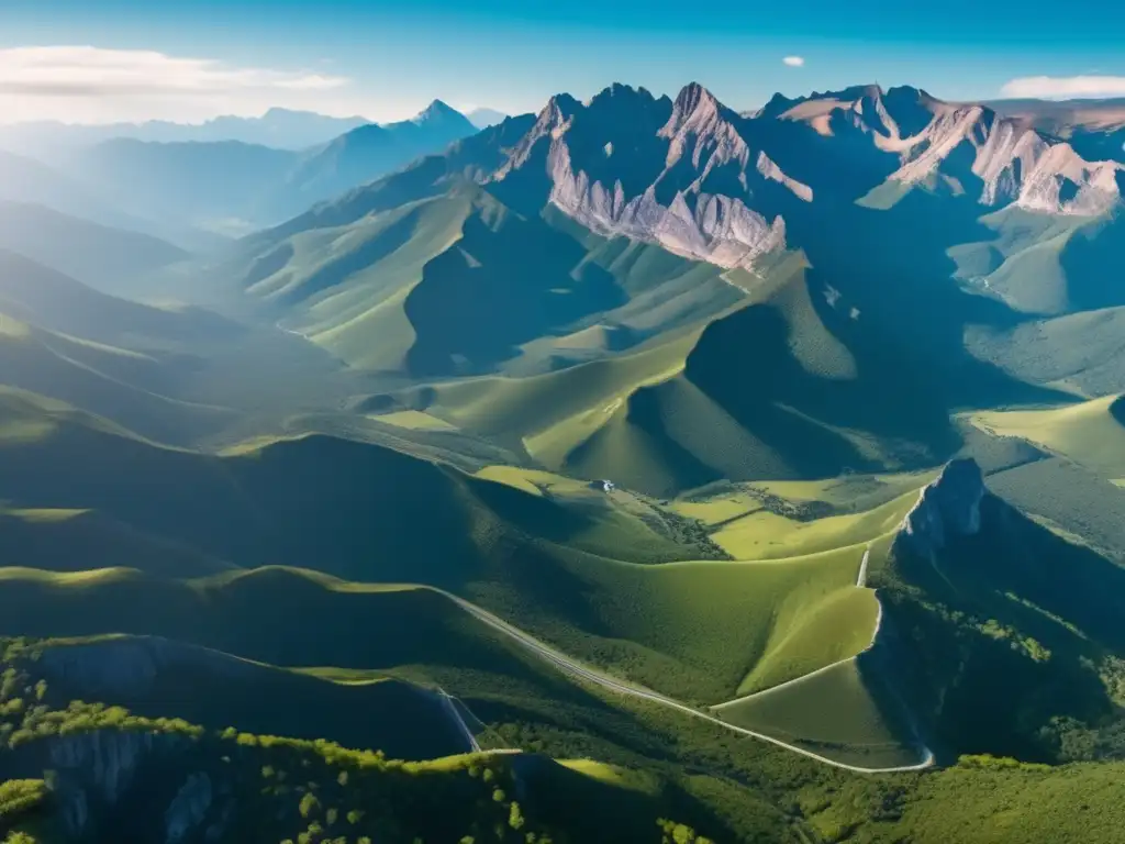 Importancia de los drones en la supervivencia: Vista aérea 8k de terreno peligroso con drone de alta tecnología