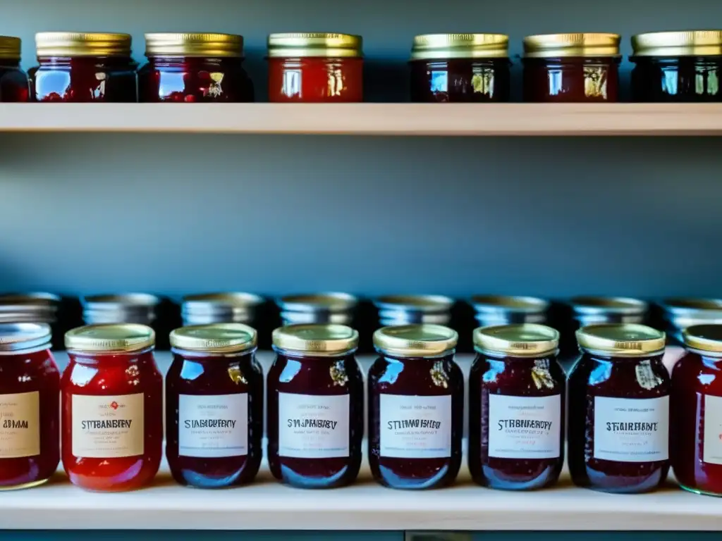 Mermeladas y conservas caseras supervivencia: encanto de colores y sabores en una encimera de cocina