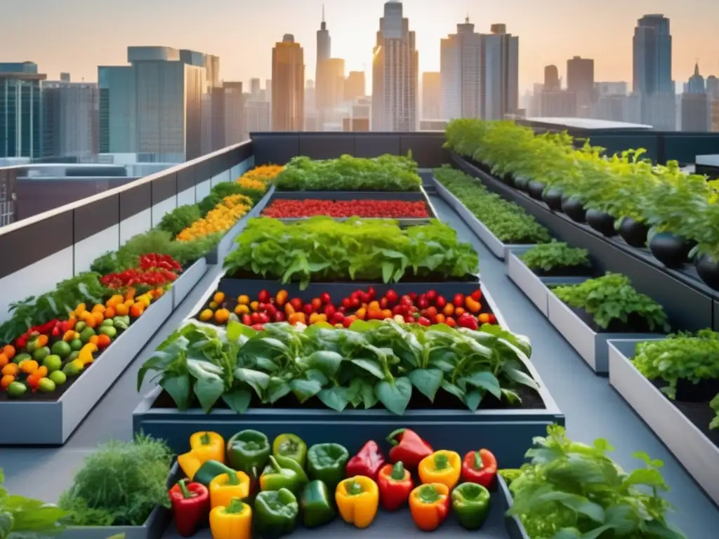 Cultivar vegetales en la ciudad: bell peppers en rooftop garden