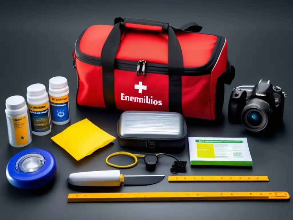 Kit emergencia vehículo compacto y organizado