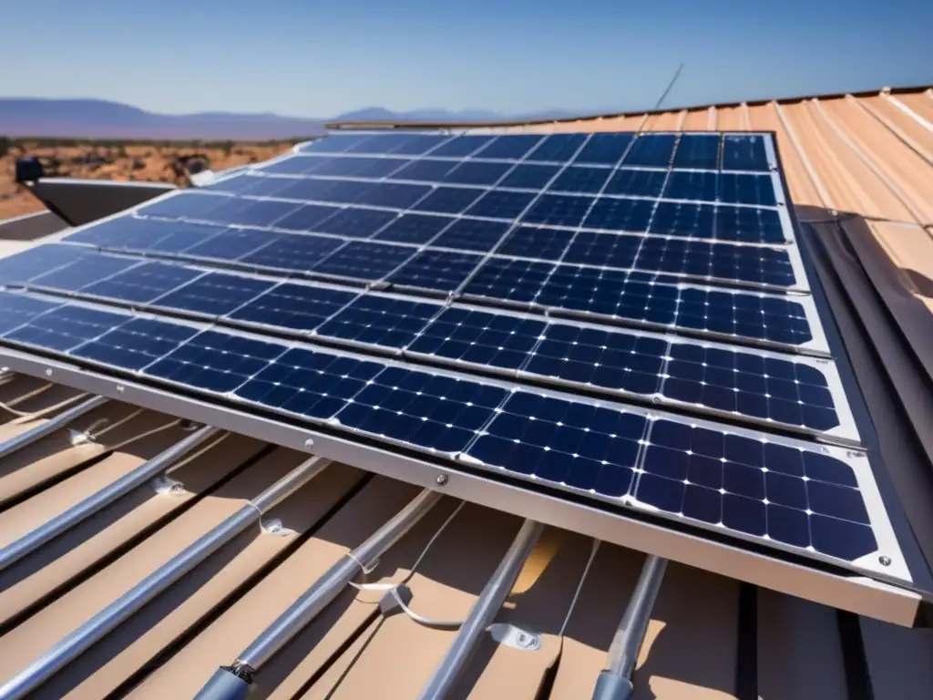 Instalación baterías solares en refugio de supervivencia