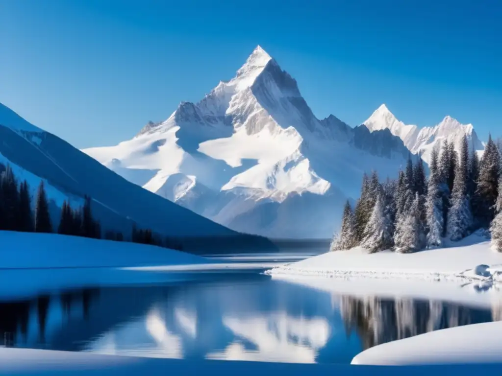 Paisaje invernal impresionante en montañas nevadas - Técnicas de supervivencia en hielo y nieve