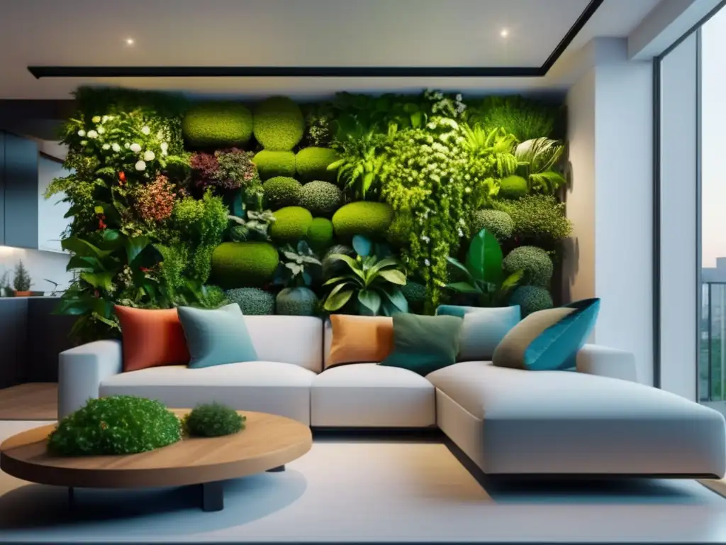 Beneficios de un jardín vertical en apartamento: una hermosa y vibrante obra de arte verde en un moderno hogar