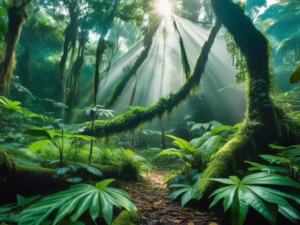 Selva amazónica con árboles altos, río cristalino y biodiversidad impresionante (Talleres prácticos de supervivencia en selva)