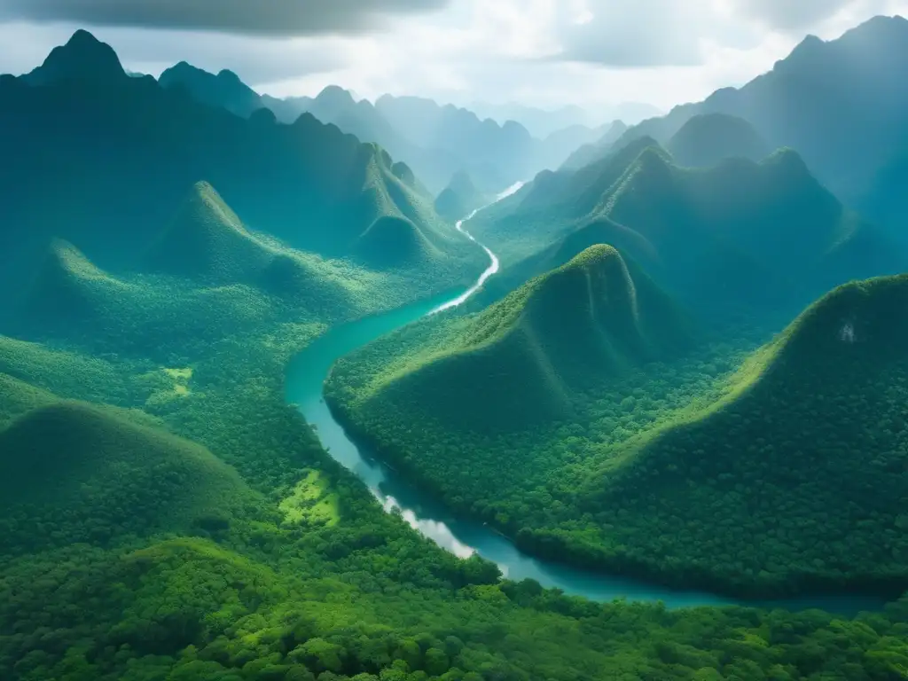 Vista aérea 8K de selva densa