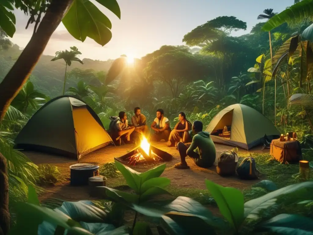 Preparación en la jungla: campamento, filtración de agua, fuego sin fósforos, caza y pesca