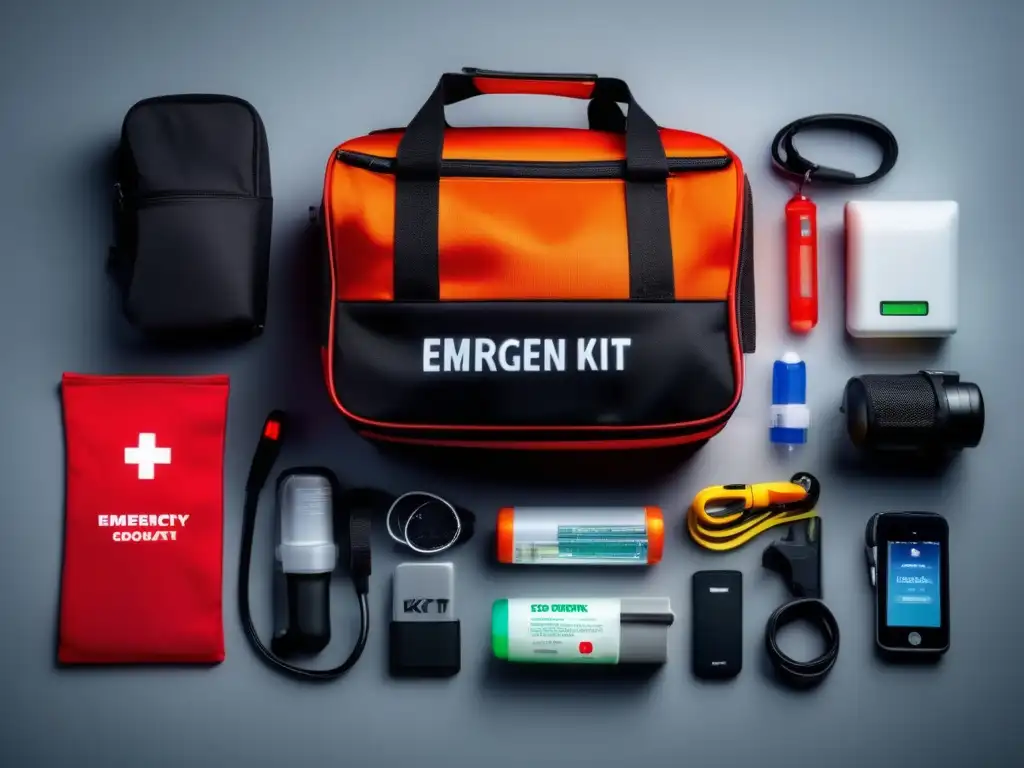 Kit de emergencia para carro: elementos esenciales en una bolsa organizada de forma compacta